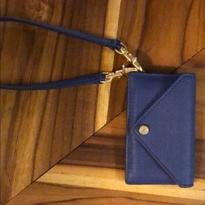 Dagne Dover card holder and strap in blue